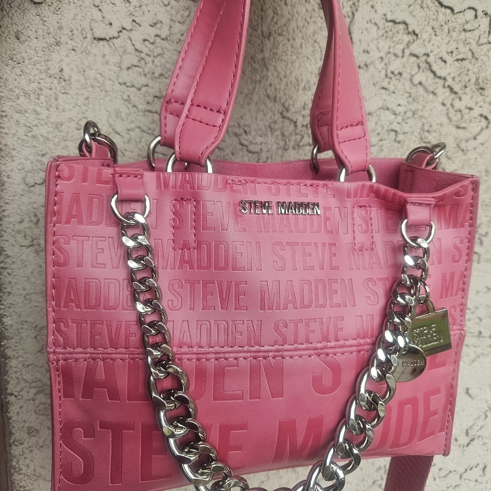 NWOT Steve Madden Hot Pink Embossed Shoulder Bag